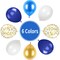 Navy Blue and Gold Balloons – Metallic Gold, Navy, White & Gold Confetti Latex Balloons for Birthday, Graduation, Baby Shower & Wedding Decorations